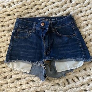 american eagle high rise shorts